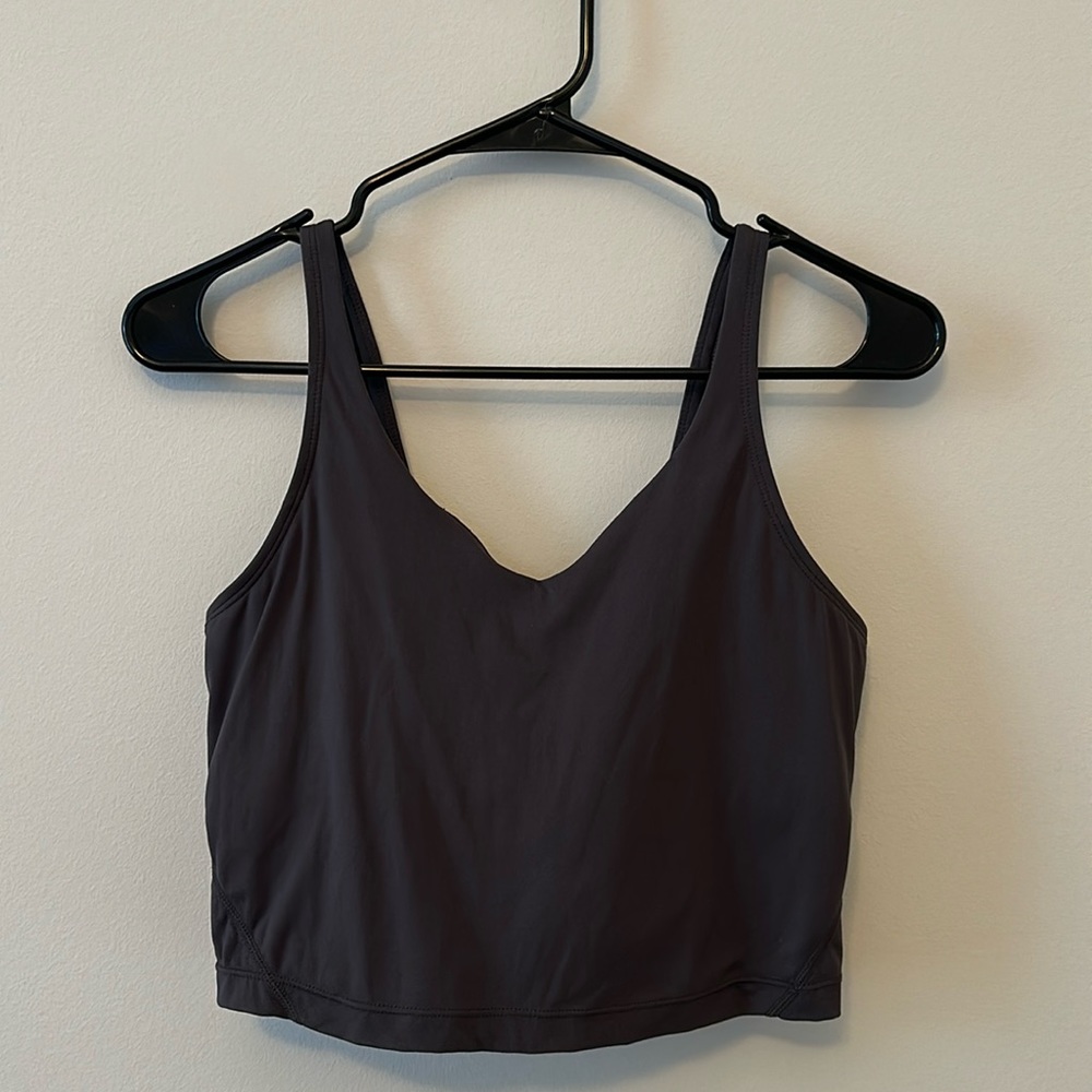 EUC Oalka Longline Sports Bra, Charcoal, S